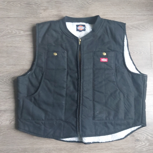 Dickies black duck pile canvas vest With Sherpa Lining XXL - Picture 7 of 9
